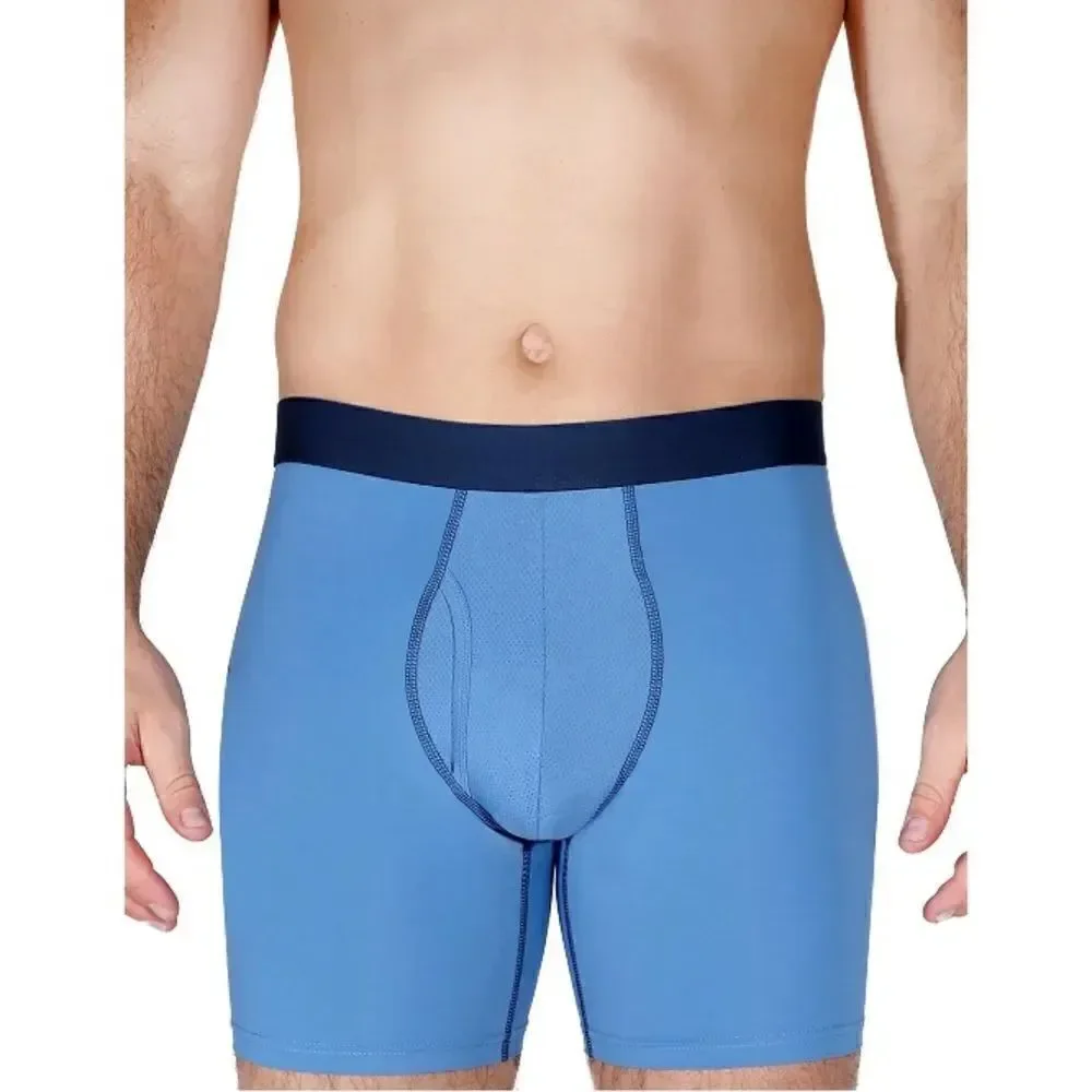 Men's Performance Nylon 6” Inseam Boxer Brief Underwear 2, 3-Packs Size M